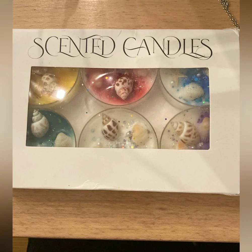 Candles Set 6 - Multicolor  Ocean Breeze Scented